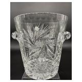 LARGE CUT GLASS CRYSTAL ICE BUCKET