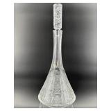 ANTIQUE CUT GLASS DECANTER WITH STOPPER