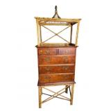 CHERRY WITH BURRELL FRONT BAMBOO CHEST