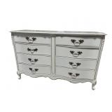 8 DRAWER WHITE FRENCH PROVINCIAL CHEST