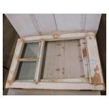 2 WINDOW FRAMES (MISSING GLASS)  20 X 29.5