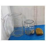 2 GLASS CONTAINERS