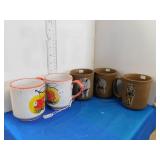 5 MUGS ( 2 MADE IN ITALY)