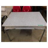 VINTAGE CHROME TABLE   41.5 X 29 X 30