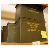 Lot 4x Ammo Cans Green Metal W Lid 12ï¿½ X  7ï¿½ X 8