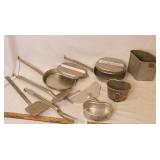 2 Stainless Mess Kits /3 other mess Kit parts / La