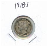 1918-S Mercury Silver Dime