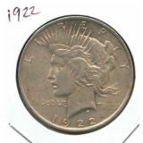 1922 Peace Silver Dollar