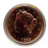 1 oz Copper Round - 1883 Liberty V Nickel Design