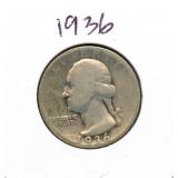 1937 Washington Silver Quarter