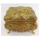 Large Victorian Jewelry Casket with Jewelry -