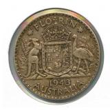 1943-S Australian Florin Silver Coin