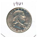 1961 Franklin BU Silver Half Dollar