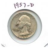 1957-D Washington Silver Quarter