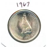 1867-1967 Canadian Silver Half Dollar