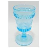 * Vintage ï¿½Wildflower Blueï¿½ Glass Water Goblet -