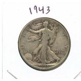 1943 Standing Liberty Silver Half Dollar