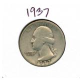 1937 Washington Silver Quarter