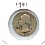 1941 Washington Silver Quarter