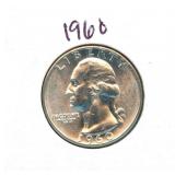 1960 Washington BU Silver Quarter