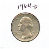 1964-D Washington Silver Quarter