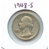 1948-S Washington Silver Quarter