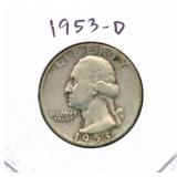 1953-D Washington Silver Quarter