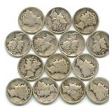 (14) Mercury Silver Dimes