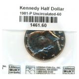 Kennedy Half Dollar 1981-P - UNC 60