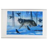 * Pat McManus Wolf w/ Crows Print