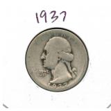 1937 Washington Silver Quarter