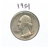 1951 Washington Silver Quarter