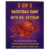 5 on 5 Basketball Game with Mr. Kryshak