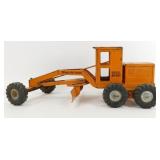 * Vintage Tonka Pressed Steel Orange Road Grader