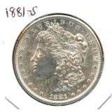 1881-S Morgan UNC Silver Dollar