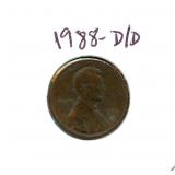 1988 D/D Lincoln Error Cent