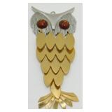 Cool Retro Owl Pendant