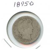 1895-O Barber Silver Quarter