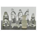 ** Glass Nativity Set