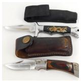 2 Lock Blade Knives in Sheaths