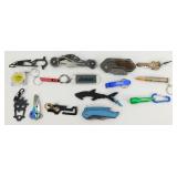 Assortment of Keychains, Bottle Openers, Light,