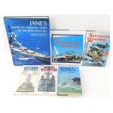 * Lot of 6 Warship, Submarine, and Airplane Books