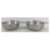 Set of 2 RWP Wilton 5" Pewter Porringer Bowls for