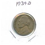 1939-D Jefferson Nickel