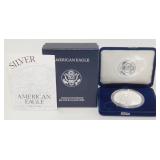 1998 Proof American Silver Eagle in Box with COA