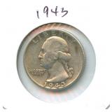 1943 Washington Silver Quarter