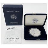 2002-W Proof American Silver Eagle in Case with