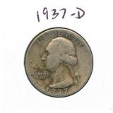 1937-D Washington Silver Quarter