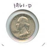 1961-D Washington Silver Quarter