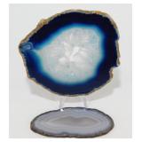 2 Polished Agate Slabs - One Blue with a Nice